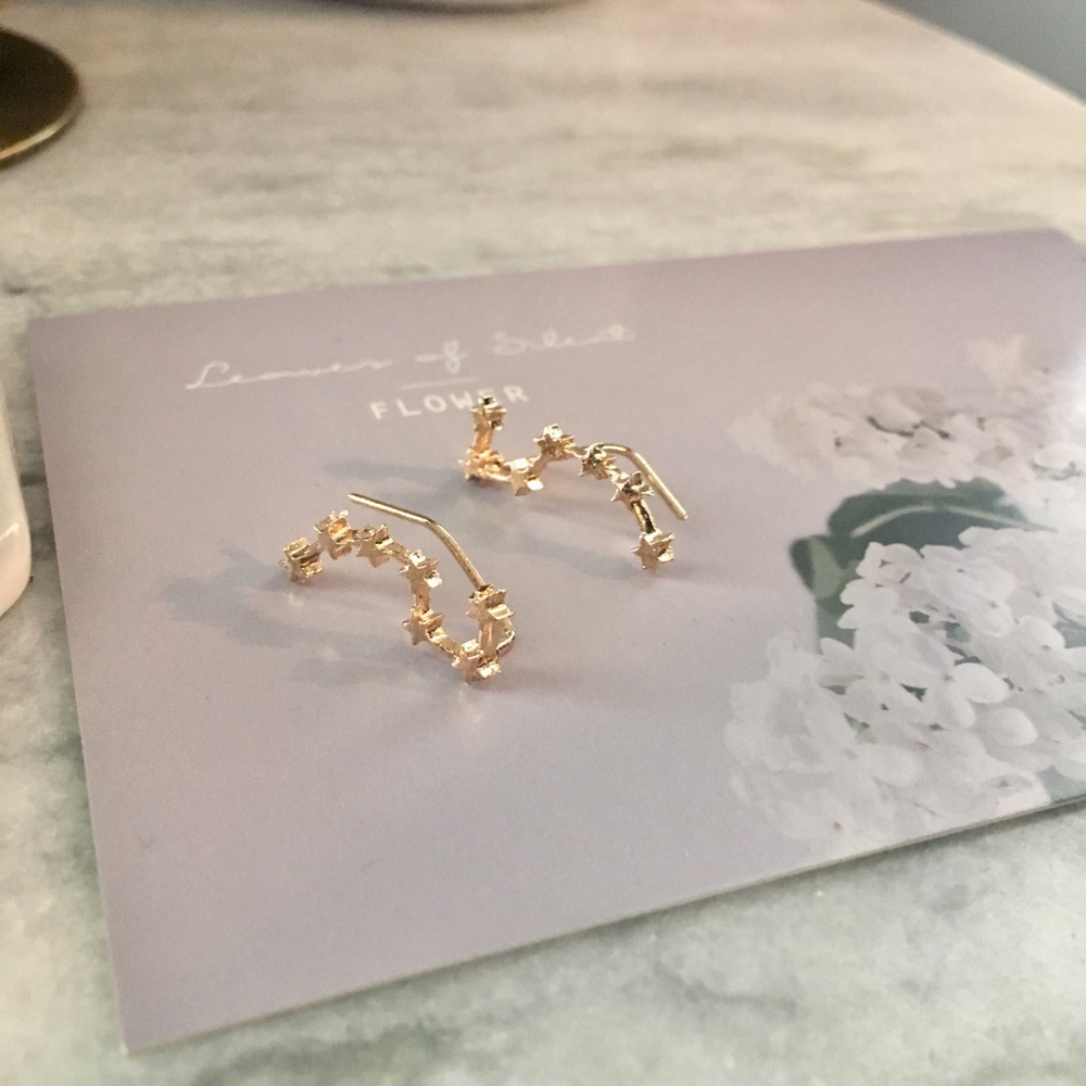 Big Dipper Constellation Star Climber Earrings - Picture 5 of 8